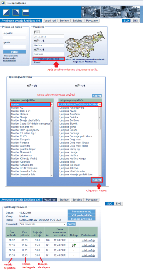 Maribor - Liubliana (via ônibus)
