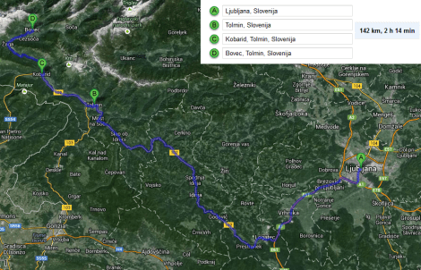 De Liubliana para Bovec
