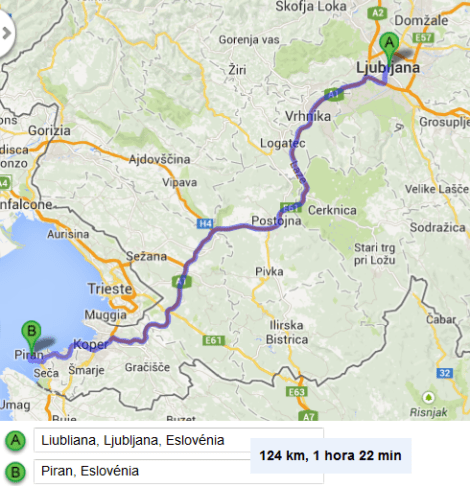 De Liubliana para Piran