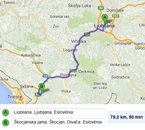 De Liubliana para Skocjanska Jama