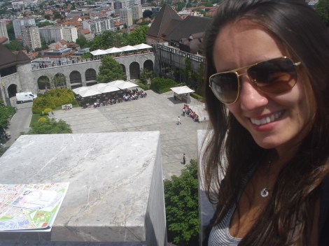 Raquel no Castelo de Liubliana
